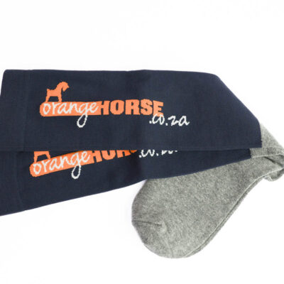 Orange Horse Logo Socks