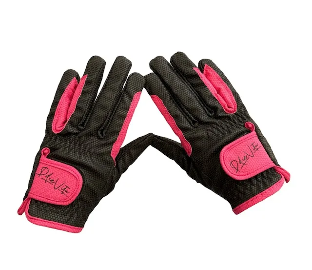 Dolce Vita Leather Kids Glove Black and Pink