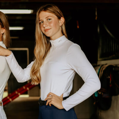 Blu Equestrian Base Layer White