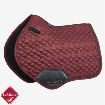 LeMieux Crystal Suede Close Contact Square Burgundy