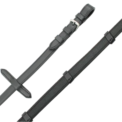 Capriole Suregrip Reins with Cleats Black