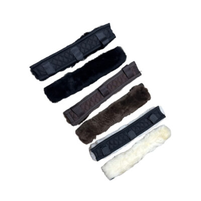Unicorn Tack Sheepskin Poll and Noseband Cover - Black