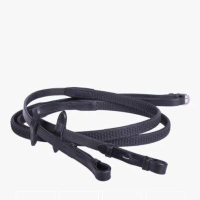 Unicorn Tack Soft Rubber Reins Black