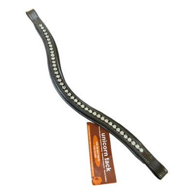Diamante Browband Clear Brown