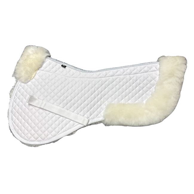 Unicorn Tack V Channel Merino Sheepskin High Wither Half Pad White