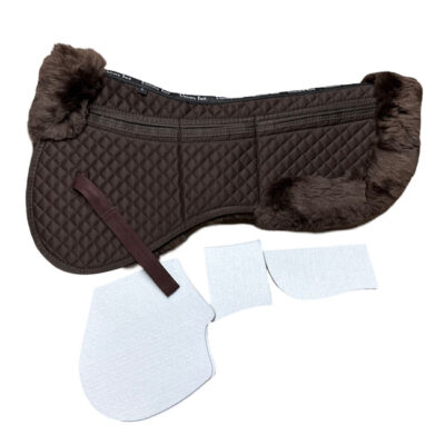 Unicorn Tack V Channel Merino Sheepskin High Wither Tri-Pad Brown