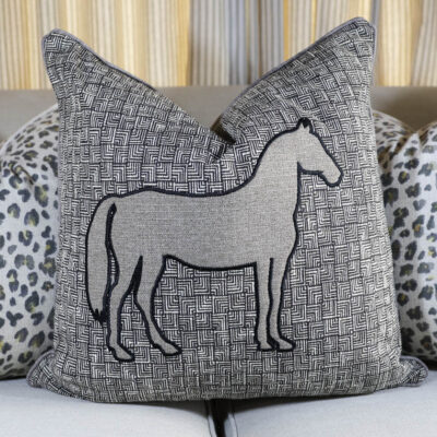 Ballina Stables Coffee Check Scatter Cushion