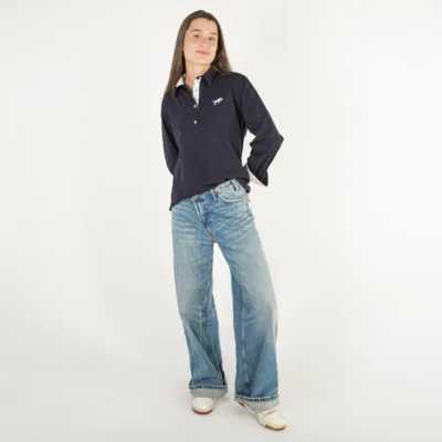 HAB Equestrian Classic Icon Shirt Navy