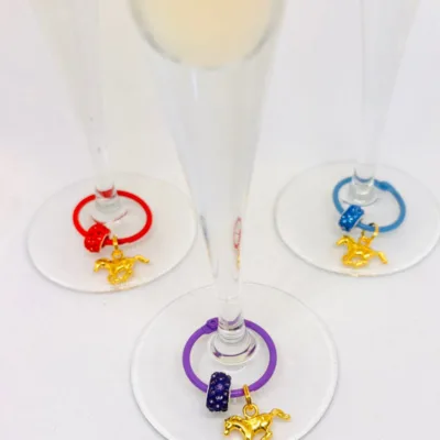 Meadow Sip Sets - charm drink identifiers - Gold Horse