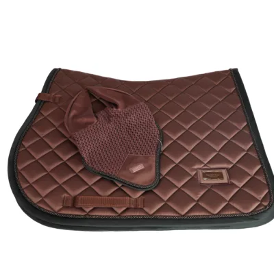 Equestrian Stockholm Jump Saddle pad & Ear Bonnet set Endless Glow