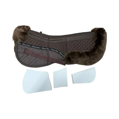 Unicorn Tack Merino Sheepskin High Wither Tri-Pad Brown