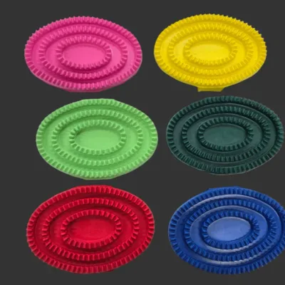 Curry Comb Rubber Coloured