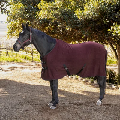 Buster Polar Fleece Blanket - Burgundy (125cm - 165cm)
