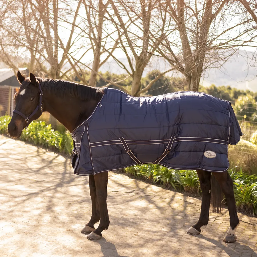 Stable Buster Duvet Blanket – Navy (105cm – 155cm) – Orange Horse