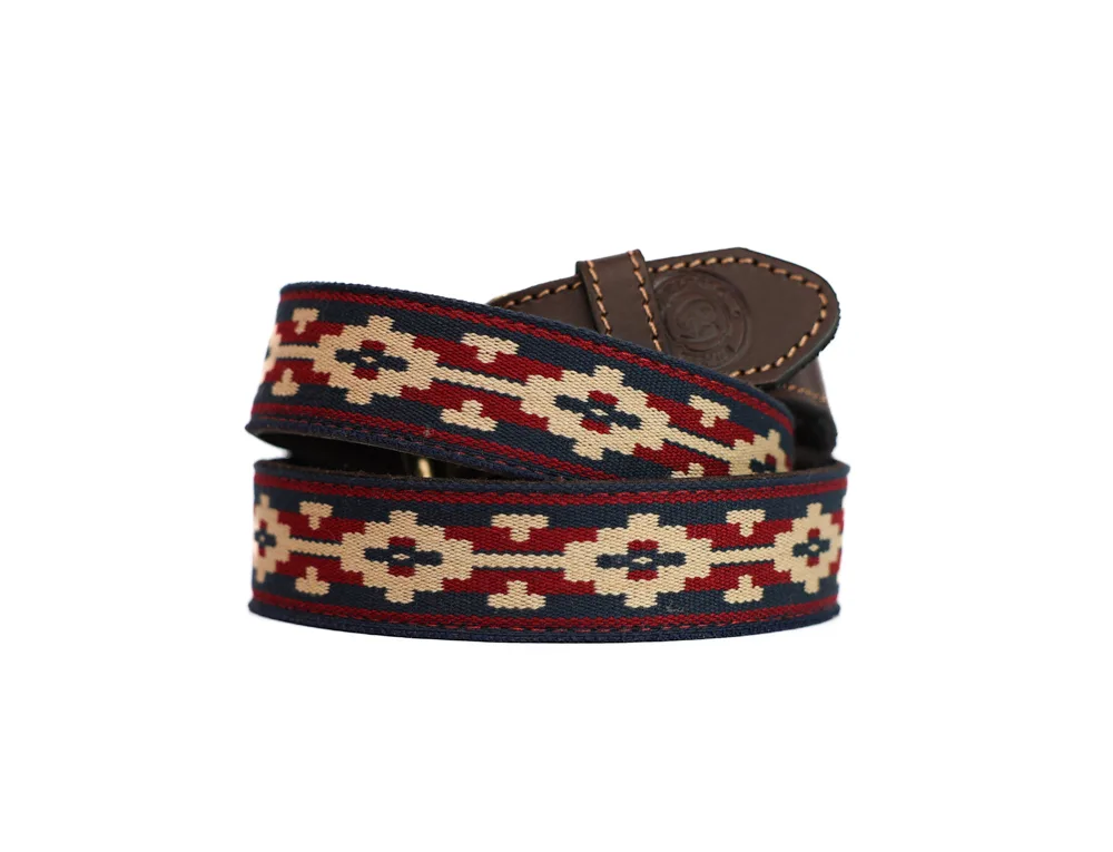 BGM Polo Argentine Woven Belt Cielo