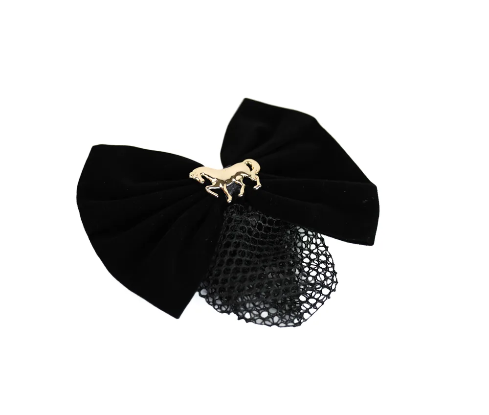 Hair Bow Black Velvet