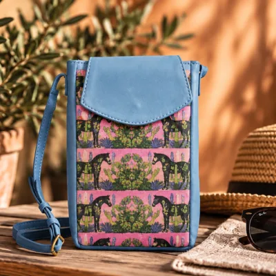 Henk Shoulder Bag - Equus Herd Blue & Pink