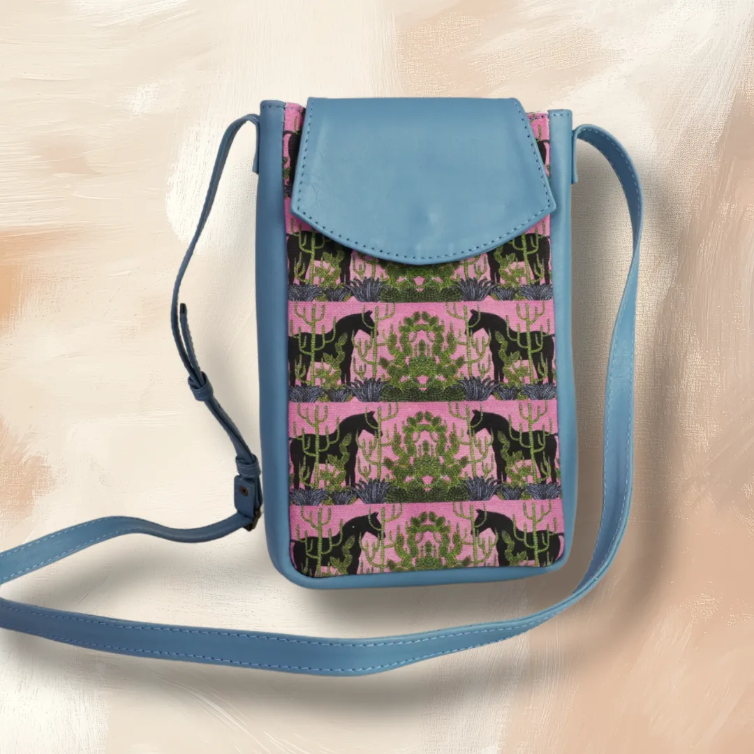 Henk Shoulder Bag - Equus Herd Blue & Pink - Image 3