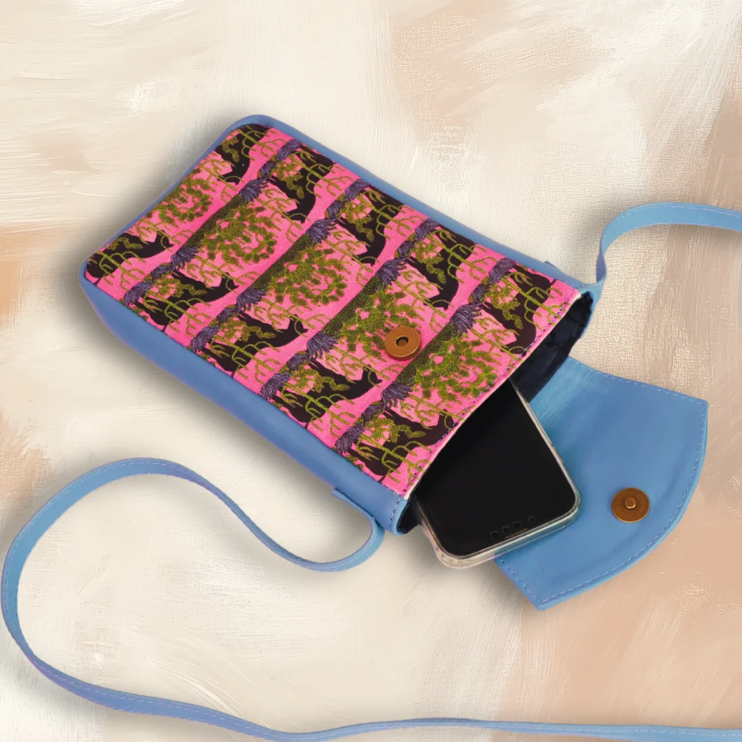 Henk Shoulder Bag - Equus Herd Blue & Pink - Image 2